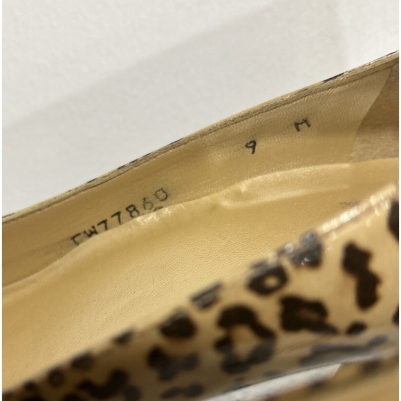 Stuart Weitzman High Heel Pumps Tan Brown Animal Print US 9M Classic Career Shoe - Picture 3 of 11
